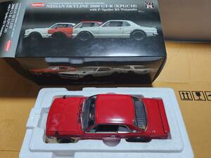 【訳アリ】1/18　京商 ニッサン スカイライン 2000 GT-R レッド （KPGC10）with　F・Spoiler RS Watanabe ワタナベ ホイール 08128R