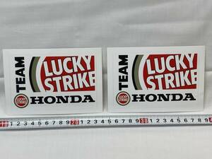 306 〓 2枚セット 当時物　ラッキーストライク　ホンダ　ステッカー　TEAM LUCKY STRIKE HONDA