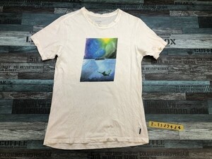 NIXON ニクソン メンズ 波 フォトプリント 半袖Tシャツ M 白