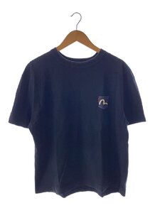 EVISU◆デニムポケットモチーフ/カモメロゴ/Tシャツ/44/コットン/BLK