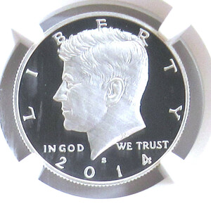 【希少 DPL】『最高鑑定』2014年 アメリカ 50セント銀貨 NGC SP70 DPL 2014年 ケネディ50周年記念 銀貨