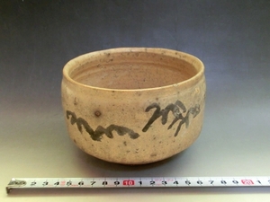 ■絵唐津茶碗 発掘伝世品 大阪…某家旧蔵品 古唐津超名品（江戸前期頃）お茶道 酒杯ぐい飲み 希少酒器 時代物 古美術骨董■No.17