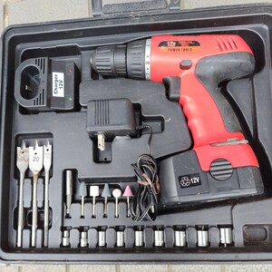 POWER TOOLS 12V CORDLESS DRILL ドリル　工具セット　(中古) 日曜大工道具セット コードレス