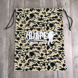 ★レア★ 大型 巾着袋 sta camo yellow a bathing ape bape foot soldier シューズ バッグ スニーカー bag エイプ ベイプ フットソルジャー