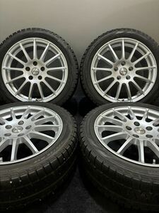 ★225/45R17 PIRELLI/ICE ASIMMETRICO PLUS 19年製 IRVINE 17インチ 7J +52 112 5H スタッドレス 4本 BMW 1シリーズ 2シリーズ(南6-G517)