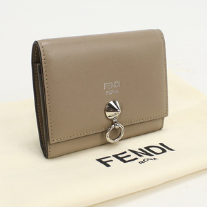 中古良品フェンディFENDI 名刺入れ レザー 8Ｍ0217 SME グレージュ ランク：A us-2 レディース