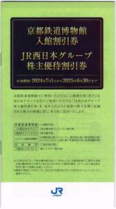 JR西日本グループ 株主優待割引券 冊子 2025/6/30迄 京都鉄道博物館 JR西日本伊勢丹