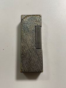 1円 美品 Dunhill ダンヒル シルバー 銀製 ローラー式 ガスライター a419