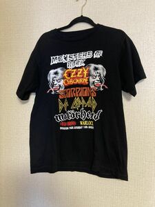 バンドTシャツ　希少　1986年　Monsters of Rock復刻　オジーオズボーン・デフレパード等　ブートTee