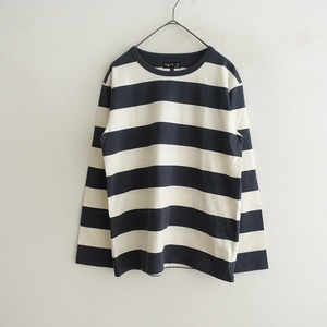 【美品】アニエスベー agnes b. *コットンボーダーロングスリーブカットソー*2長袖Tシャツアニエスb.(33-2412-315)【21A52】