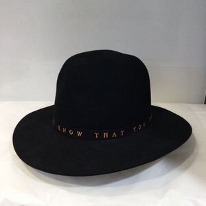 HYSTERIC GLAMOUR ヒステリックグラマー STETSON ステットソン 02173QH07 ハット 帽子 ウール ブラック Lサイズ 687991