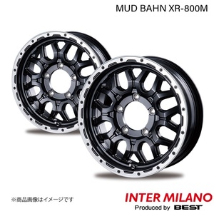 INTER MILANO/インターミラノ MUD BAHN XR-800M ホイール 2本【16×5.5J 5-139.7 INSET0 マットブラック/リムポリッシュ】