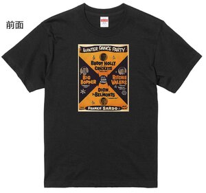 ロカビリーTシャツ 黒 バディホリー50