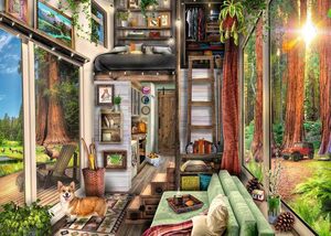 RAV 17496 1000ピース ジグソーパズル Redwood Forest Tiny House