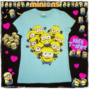 ミニオンズ　子供用　半袖　Tシャツ　アメリカ　輸入子供服　キッズ　ミニオン　minions　USJ　ユニバ　エメラルドクリーン　L　140cm