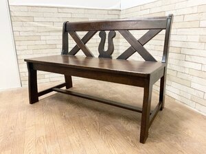 karimoku カリモク RUSTIC ルスティック ダイニングベンチ 木製 チェア 2人掛け 長椅子 ベンチチェア 家具 インテリア（A）(貝729)