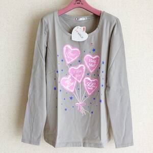 新品★MILK × ユニクロ ハートバルーン 長袖カットソー Mサイズ グレー ロンT Tシャツ ミルク ファンシー ゆめかわいい ロリータ