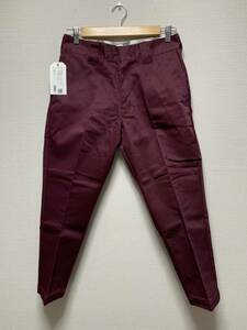 未使用☆ [BEDWIN × Dickies] 21SS 定価18,700 9/L T/C PANTS JESSEE コラボワークパンツ バーガンディ 1 ベドウィン ディッキーズ