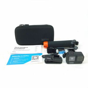 105 GoPro/ゴープロ ウェアラブルカメラ HERO9 BLACK 小型アクションカメラ バッテリー×2、グリップ付 ※中古