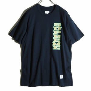 K2930f16　■Supreme シュプリーム■　17AW Vertical Logo Tee 縦バーチャルロゴ コットン 半袖 Tシャツ ネイビー XL 紺 春夏