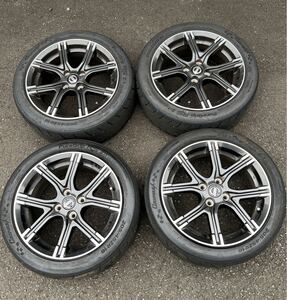 日産 k13 マーチ ニスモ 純正 ホイール 16インチ 7J +46 PCD100 4H ４穴 205/45R16 GRIPMAX タイヤ ホイール セット NISMO NISSAN