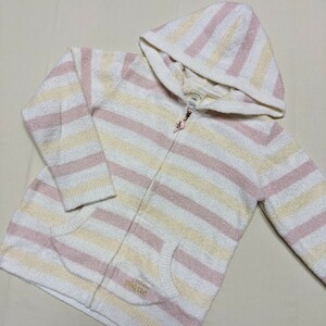 ☆AD26 gelato pique KIDS ジェラートピケ キッズ M 120 130 女の子 女子 ニット パーカー ピンク ルームウェア