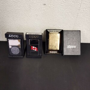 101703 ZIPPO 3点セット ケース付き ジッポ zippo ジッポー ライター オイルライター 喫煙具 USA Canada ベネチアン デザイン 