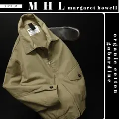 MHL オーガニックコットンジップブルゾン M カーキ 短丈 ショートジャケット