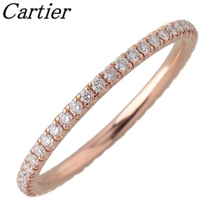 カルティエ エタンセル ダイヤ リング フルエタニティ フルサークル #49 幅1.5mm Au750PG 箱 新品仕上げ済 Cartier【20192】