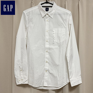 送料無料 新品 GAP ギャップ ブロードシャツ 長袖 ホワイト S アメカジ ミリタリー ユーロ ビンテージ ワーク ドレス オールドギャップ