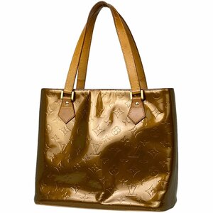 ルイ・ヴィトン Louis Vuitton ヒューストン エナメル ハンドバッグ トートバッグ モノグラムヴェルニ ブロンズ M91122 レディース 中古