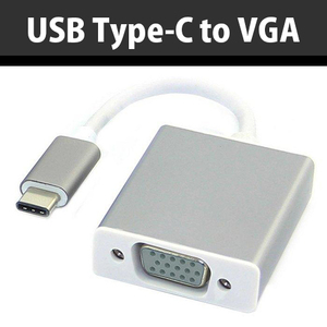 【E0049】USB-C ポートを VGA ポートに変換　USB 3.1 Type-C から PC モニターに映像を出力