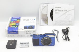 【適格請求書発行】美品 OLYMPUS オリンパス VG-190 コンパクトデジタルカメラ ブルー 元箱付【アルプスカメラ】241030i