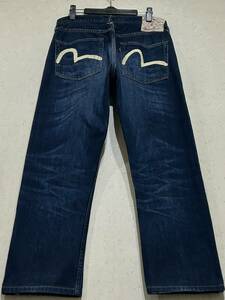 EVISU WAREHOUSE 戎 エヴィス エビス ウエアハウス LOT 9100 カモメペイント デニムパンツ 濃紺 32 　　　 BJBD.E