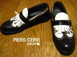 ☆ピエルチュルヴィ　PIERO CERVI　ウイングチップローファー　