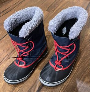 カナダ老舗 SOREL(ソレル) 本革 スノーブーツ インナーブーツ 22.0cm 紺 雪作業/防水防寒性に優れた防水ブーツ。