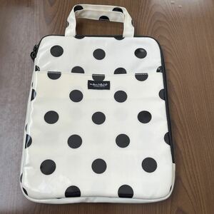 605p1725☆ COLORFUL CANDY STYLE decor PolkaDot タブレット・パソコンケース (11インチ) polka dot large (twill×white) N9501200