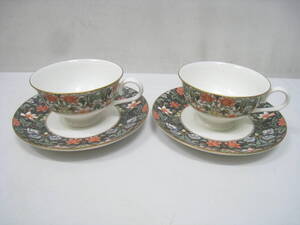 2客セット Hall mark ホールマーク NARUMI ナルミ BONE CHINA ボーンチャイナ カップ＆ソーサー ティーカップ 花柄 フラワー