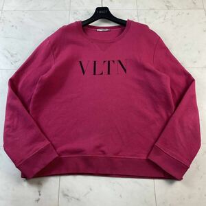 希少◎VALENTINO ヴァレンティノ トレーナー スウェット スエット VLTNロゴ ピンク 長袖メンズ 紳士服 コットン 綿 現行モデル 近年