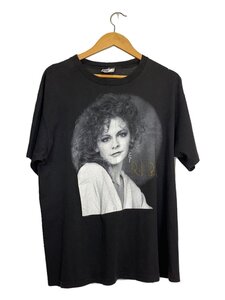 Hanes◆Tシャツ/XL/コットン/BLK/プリント/80s/袖裾シングル/REBA