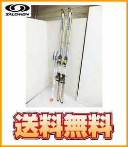 送料無料 d20452 SALOMON スキー板　195ｃｍ　ストック付