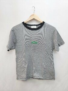 ◇ SLOBE IENA イエナ ボーダー 刺繍 カジュアル 半袖 Tシャツ カットソー ブラック ホワイト レディース P