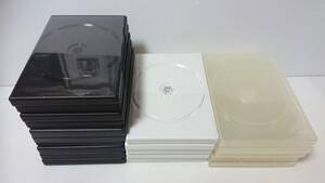 中古 CD/DVD 専用空ケース 20ケース （白、クリア、黒） NO、1 収納 ケース 傷、変色あり DVD CD ワンオーナー品