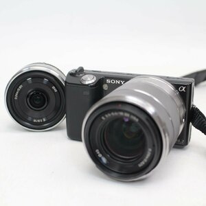 287)【1円スタート♪】ソニー SONY α NEX-5N レンズセット ミラーレス 一眼レフ カメラ E 16mm F2.8 / E 18-55mm F3.5-5.6 OSS