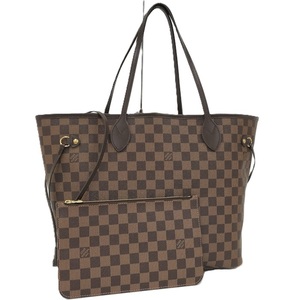 LOUIS VUITTON ネヴァーフル MM トートバッグ ポーチ付き ダミエ エベヌ N41358