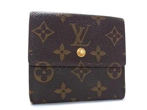 1円 LOUIS VUITTON ルイヴィトン M61652 モノグラム ポルトモネ ビエ カルトクレディ 三つ折り 財布 ウォレット ブラウン系 GA0742