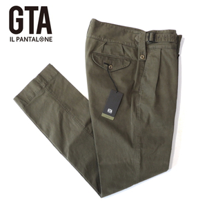 【40％OFF・新品・50】 GTA（ジーティーアー）GHURKA CARGO ストレッチコットンツイル 2プリーツグルカカーゴパンツ オリーブ 28405-759H