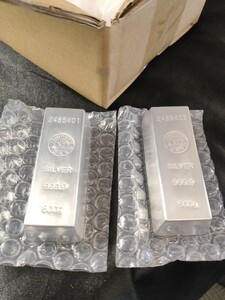 銀地金 500㌘×2本 合計1kg 石福金属興業 地金 SILVER シルバー 純銀 インゴット