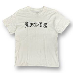 希少 ● TENDERLOIN 15SS T-TEE ALTERNATIVE ロゴプリント クルーネック Tシャツ テンダーロイン ホワイト M 
