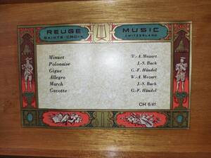 【処分特価】幻のモデル！　リュージュ　REUGE　MUSIC BOX　オルゴール　６回転６曲入　「CH６」豪華な作曲家　